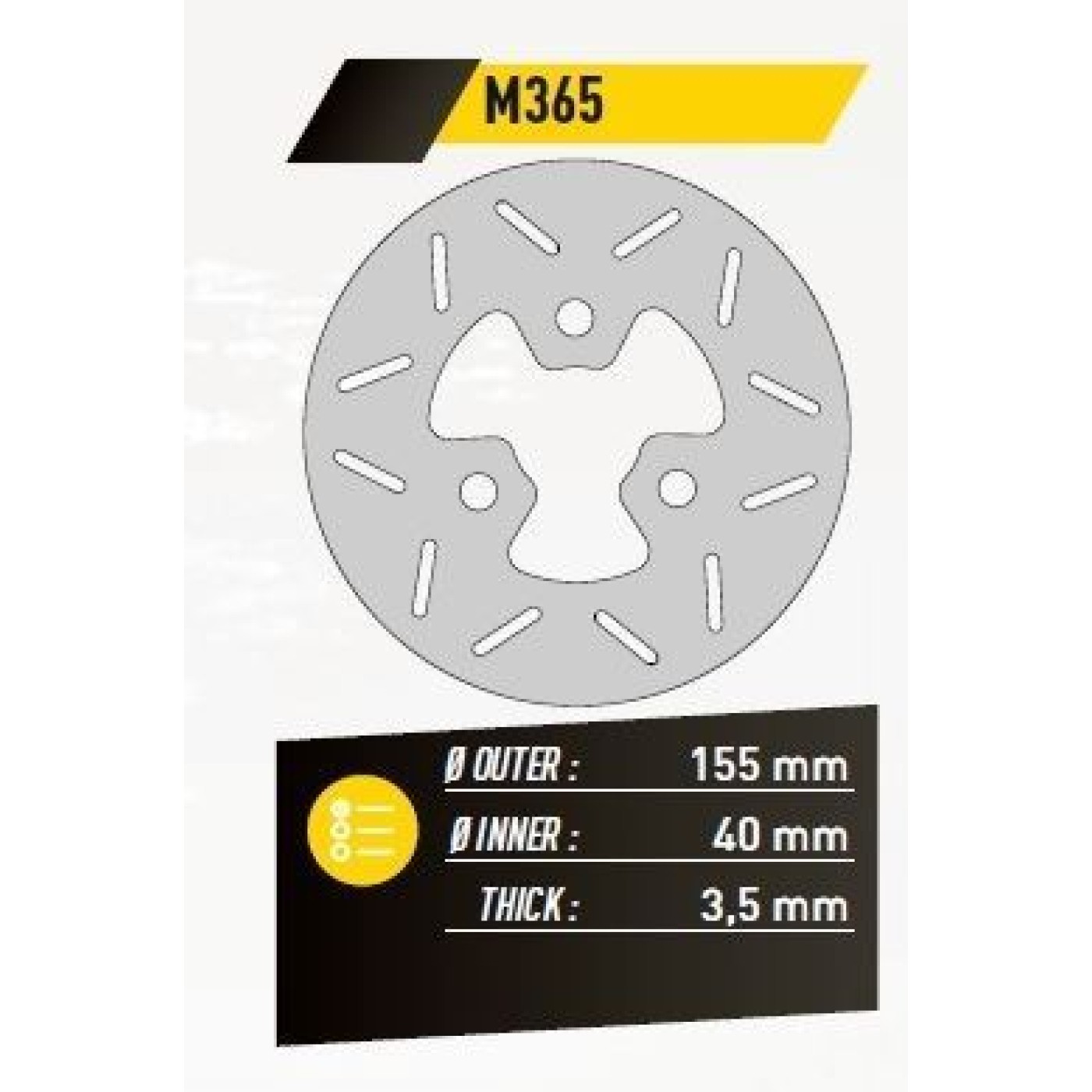 ΔΙΣΚΟΠΛΑΚΑ FE.M365 V-CLICK JOG ZIP ΕΜΠ. 155-40 3.5 3Τ FE