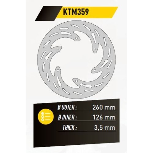 ΔΙΣΚΟΠΛΑΚΑ FE.KTM359 KTM EXC-SX-LC4 ΕΜΠ. 260-126 3.5 6Τ FE