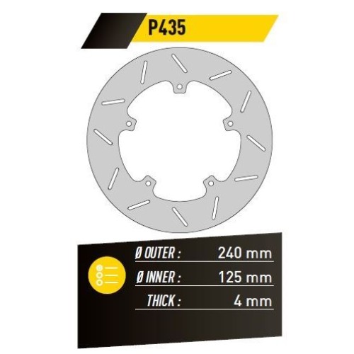 ΔΙΣΚΟΠΛΑΚΑ FE.P435 X9 125-250 ΕΜΠ. ΟΠ. 240-125 4 5Τ FE