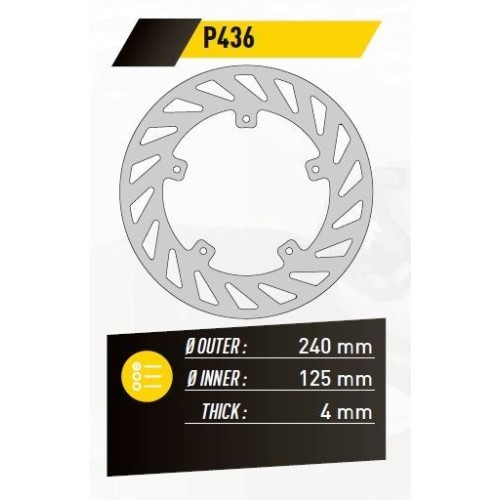 ΔΙΣΚΟΠΛΑΚΑ FE.P436 SCARABEO 125-250 ΟΠ. 240-125 4 5Τ FE