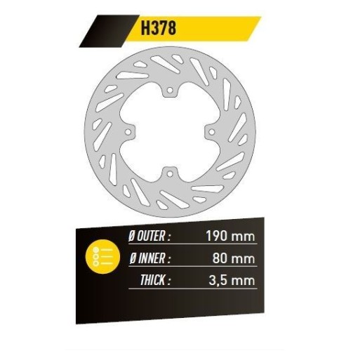 ΔΙΣΚΟΠΛΑΚΑ FE.H378 CRF150 07-16 ΟΠ. 190-80 3.5 4Τ FE