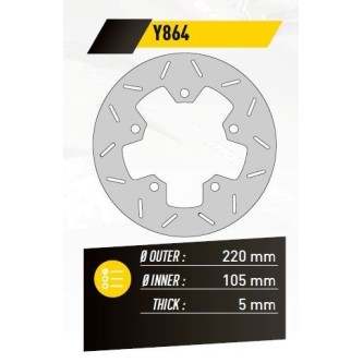 ΔΙΣΚΟΠΛΑΚΑ FE.Y864 R6 R1 ΟΠ.  220-105 5 5Τ FE