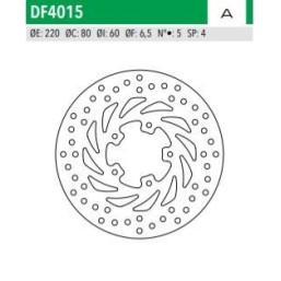 ΔΙΣΚΟΠΛΑΚΑ DF4015A RUNNER50 125 180 200 SKIPPER125 150 ΕΜΠ 220-80-60 5ΤΡ NEWFREN