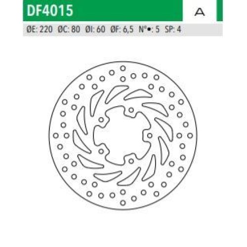 ΔΙΣΚΟΠΛΑΚΑ DF4015A RUNNER50 125 180 200 SKIPPER125 150 ΕΜΠ 220-80-60 5ΤΡ NEWFREN