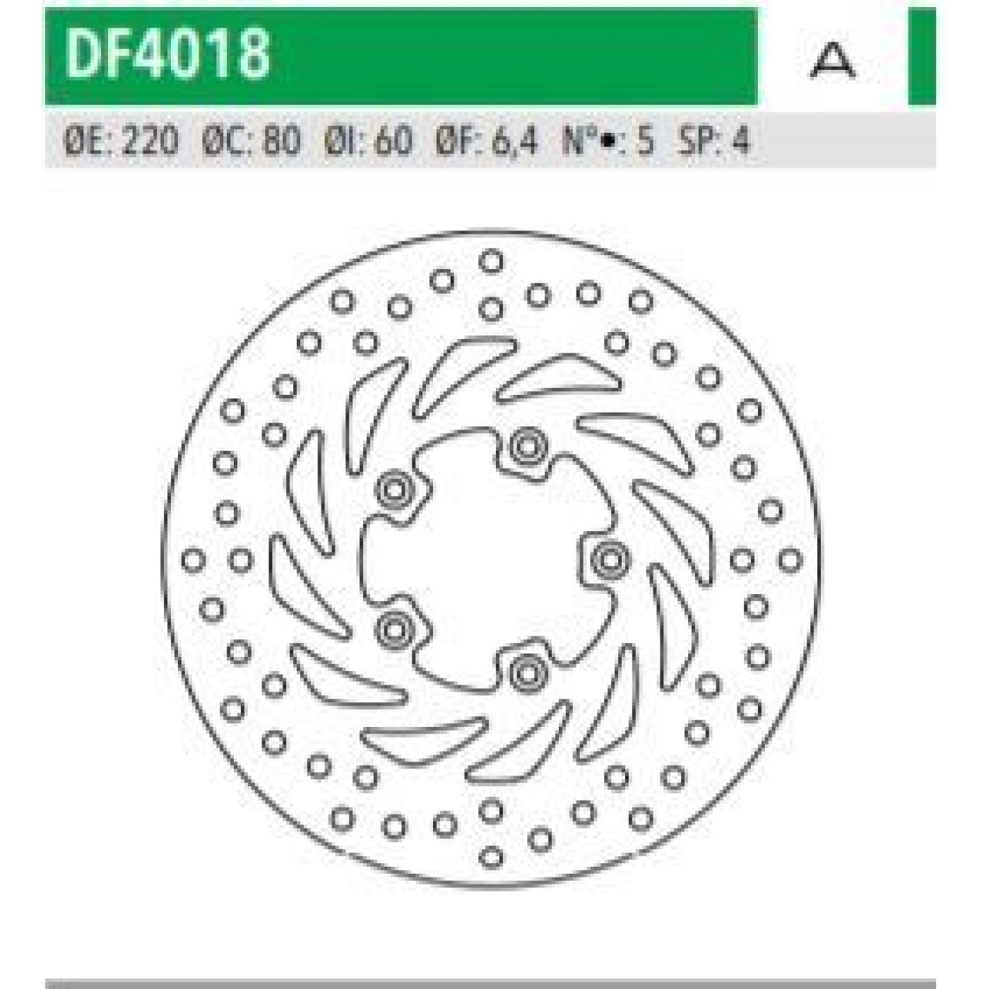 ΔΙΣΚΟΠΛΑΚΑ DF4018A SCARABEO50 100 220-80-60 ΕΜΠ 5ΤΡ NEWFREN