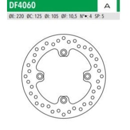 ΔΙΣΚΟΠΛΑΚΑ DF4060A CBR125 CB600 HORNET CBR600 RR ΟΠΙΣΘ 220-125-105 4ΤΡ NEWFREN