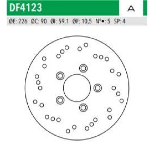 ΔΙΣΚΟΠΛΑΚΑ DF4123A SYMPHONY125 150 ΕΜΠ 226-59-90 5ΤΡ NEWFREN