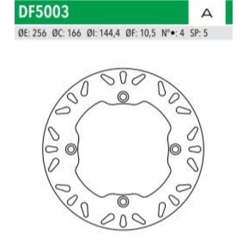 ΔΙΣΚΟΠΛΑΚΑ DF5003A XRV750 XLV1000 VARADERO ΟΠΙΣΘ 256-166-144 4ΤΡ NEWFREN