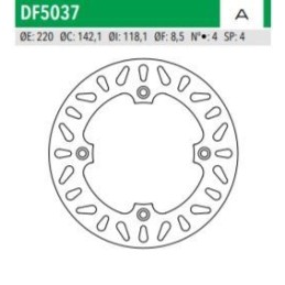 ΔΙΣΚΟΠΛΑΚΑ DF5037A DR250 350 ΟΠΙΣΘ 220-142-118 4ΤΡ NEWFREN