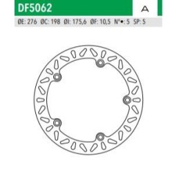 ΔΙΣΚΟΠΛΑΚΑ DF5062A R850 1100 1150 ΟΠΙΣΘ 276-198-175 5ΤΡ NEWFREN