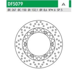 ΔΙΣΚΟΠΛΑΚΑ DF5079A TMAX500 FZR1000 MT01 ΕΜΠ ΟΠΙΣΘ 267-150-132 6ΤΡ NEWFREN