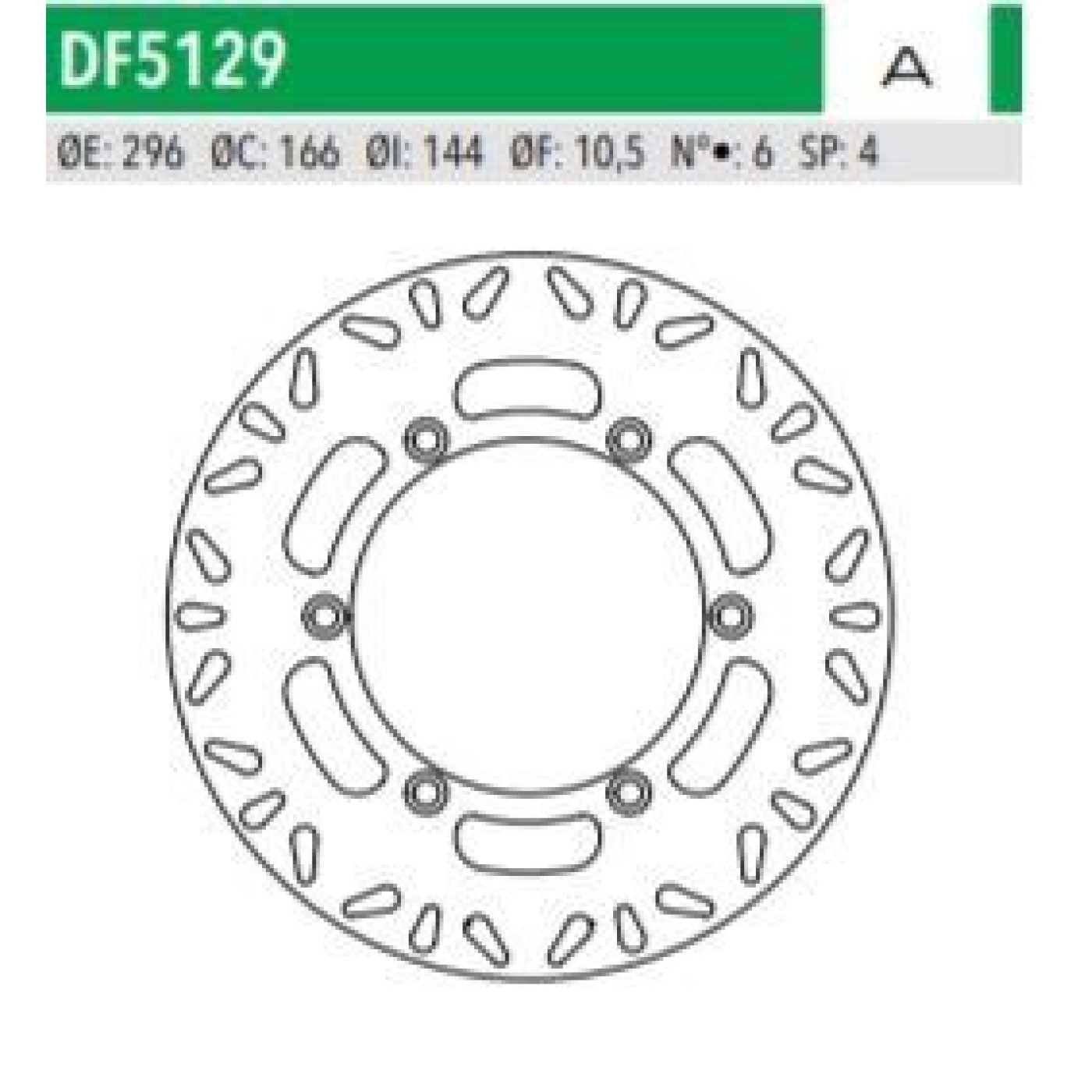 ΔΙΣΚΟΠΛΑΚΑ DF5129A CB500 CBF500 600 ΕΜΠ 296-166-144 6ΤΡ NEWFREN