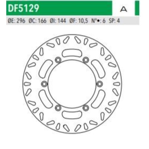 ΔΙΣΚΟΠΛΑΚΑ DF5129A CB500 CBF500 600 ΕΜΠ 296-166-144 6ΤΡ NEWFREN
