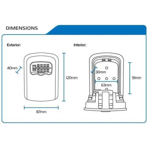 ΚΛΕΙΔΑΡΙΑ ΑΣΦΑΛΕΙΑΣ ΜΕ ΣΥΝΔΥΑΣΜΟ Key Safe 87x120x40mm LK103 OXFORD