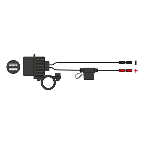 ΚΙΤ ΦΟΡΤΙΣΗΣ USB ΔΙΠΛΟ Type A Weatherproof Dual Port USB charger 5V 2Amp EL102 OXFORD
