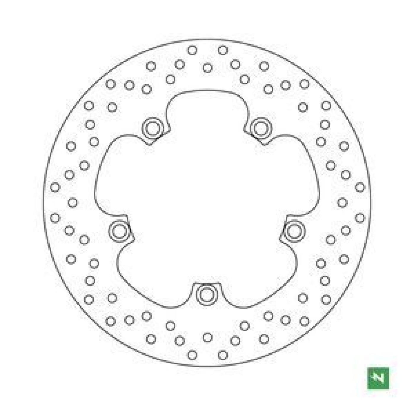 ΔΙΣΚΟΠΛΑΚΑ DF4137A XMAX125 300 18-24 ΕΜΠ 267-150-132 5ΤΡ NEWFREN