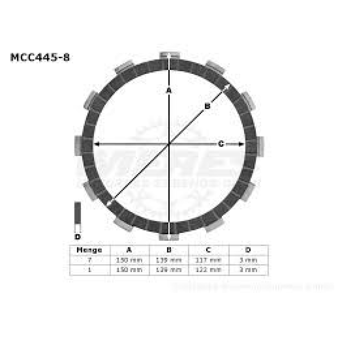 ΔΙΣΚΟΙ ΑΜΠΡΑΓ MCC445-8 ΣΕΤ TRW LUCAS