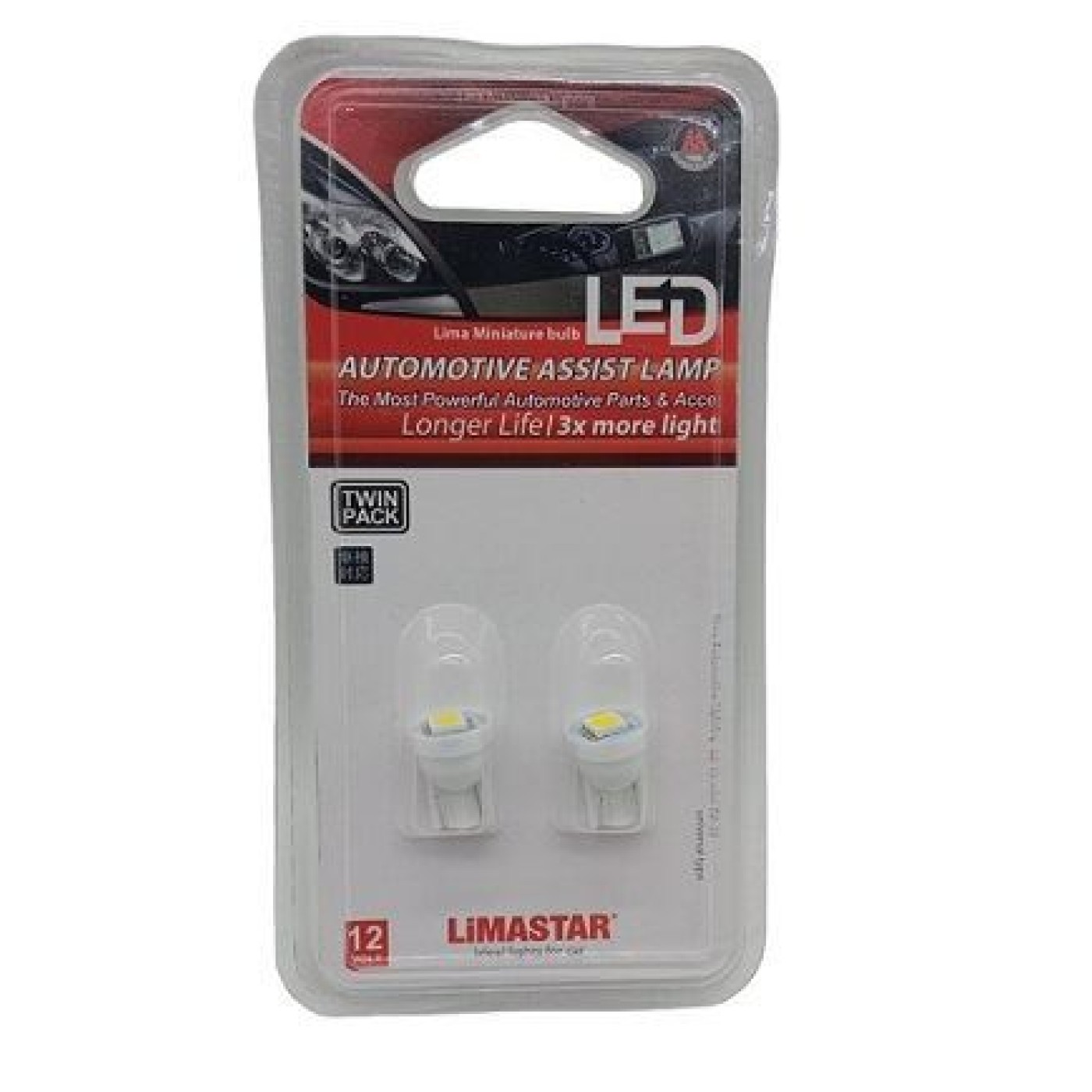 ΛΑΜΠΑ LED T10 W2,1x9,5d ΑΣΠΡΟ ΣΕΤ LIMASTAR