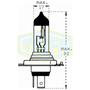 ΛΑΜΠΑ 12 60 55 H4 PX43T ΑΛΟΓΟΝ SUPER LONG LIFE 3X 44661-005 ΓΕΡΜΑ