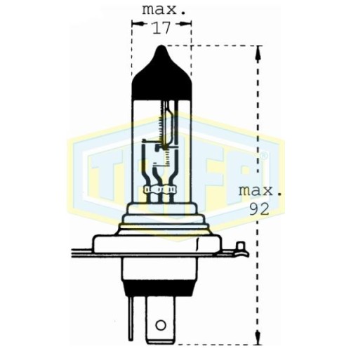 ΛΑΜΠΑ 12 60 55 H4 PX43T ΑΛΟΓΟΝ SUPER LONG LIFE 3X 44661-005 ΓΕΡΜΑ