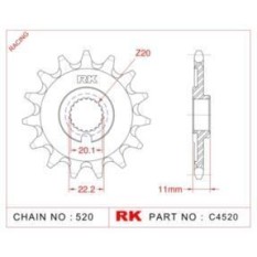 ΓΡΑΝΑΖΙ ΕΜΠΡ C4520 14Δ SHERCO 250 300 RK
