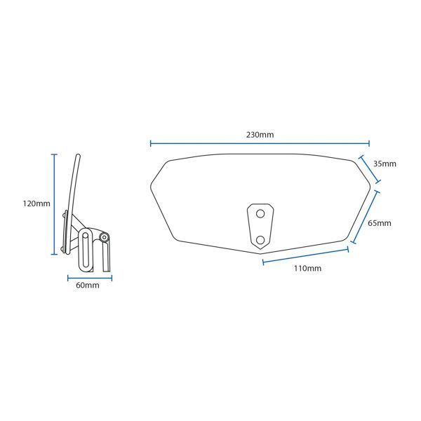 ΠΑΡΜΠΡΙΖ Windshield - Clear 260 x 125mm OX846 OXFORD