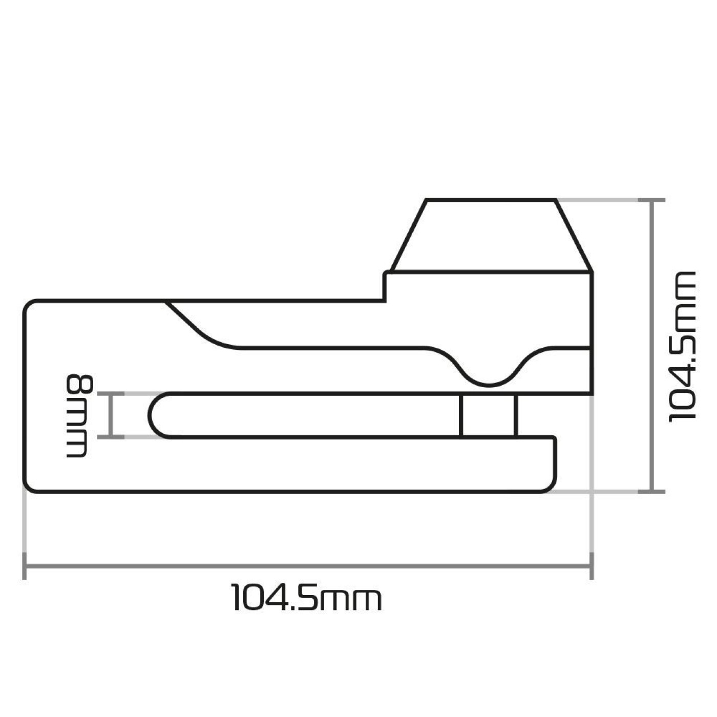 ΚΛΕΙΔΑΡΙΑ ΔΙΣΚ Τ ΜΕ ΤΣΑΝΤΑΚΙ Titan 10mm Pin Disc Lock Black incl. Pouch 10mm LK485 OXFORD (OF51) DD (12)