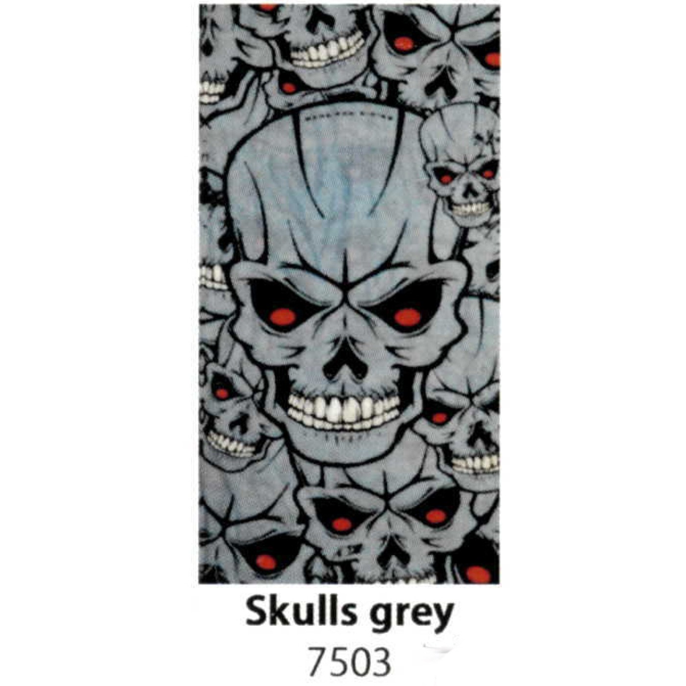 ΜΠΑΛΑΚΛΑΒΕΣ ΛΑΙΜΟΥ ΣΩΛΗΝΑ MODEKA 110630 SKULLS GREY - (ΓΕΡ)