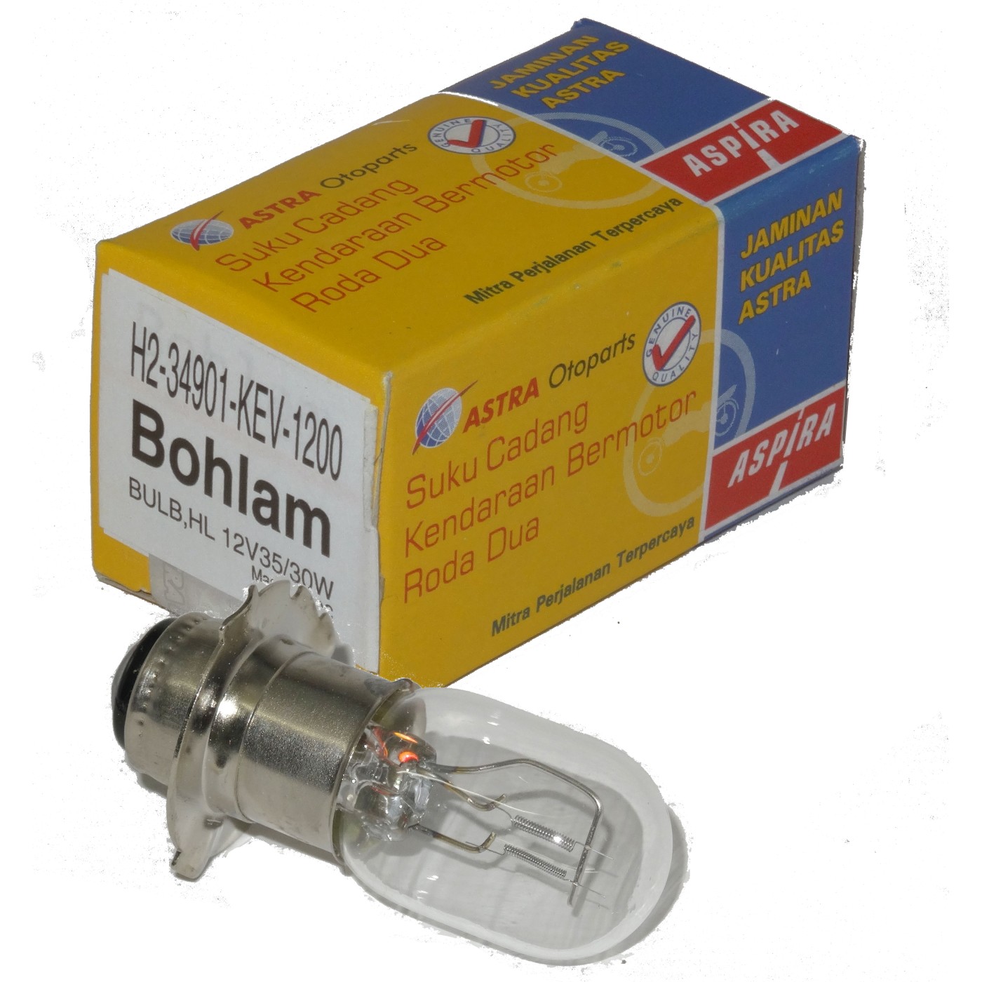 ΛΑΜΠΕΣ 12V 35/30W 3 ΑΚΙΔΕΣ(SUPRA) ASPIRA (KEV) - (ΙΝΔ)