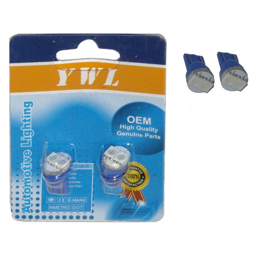 ΛΑΜΠΕΣ LED T10 ΑΚΑΛΥΚΕΣ 2LED ΜΠΛΕ 