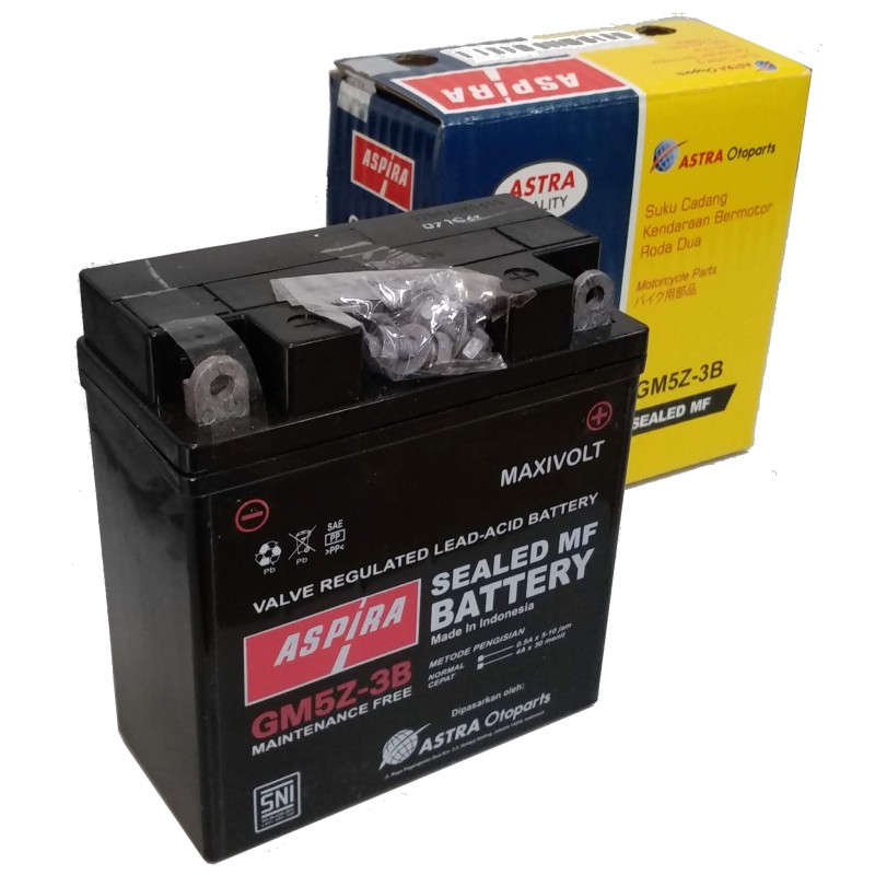 ΜΠΑΤΑΡΙΕΣ ASPIRA YB5L-B GEL (GΜ5Z-3BMF) (10) (Χ/Ε) - (ΙΝΔ)