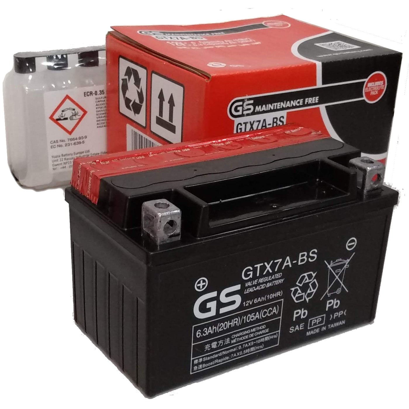 ΜΠΑΤΑΡΙΕΣ GS YTX7A-BS (4) (Χ/Ε) - (ΤΑΙ)