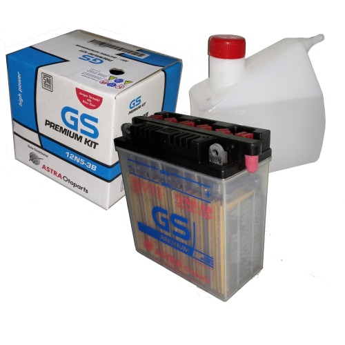 ΜΠΑΤΑΡΙΕΣ GS 12N5-3B ΜΕ ΥΓΡΑ (10) (Χ/Ε) - (ΤΑΙ)