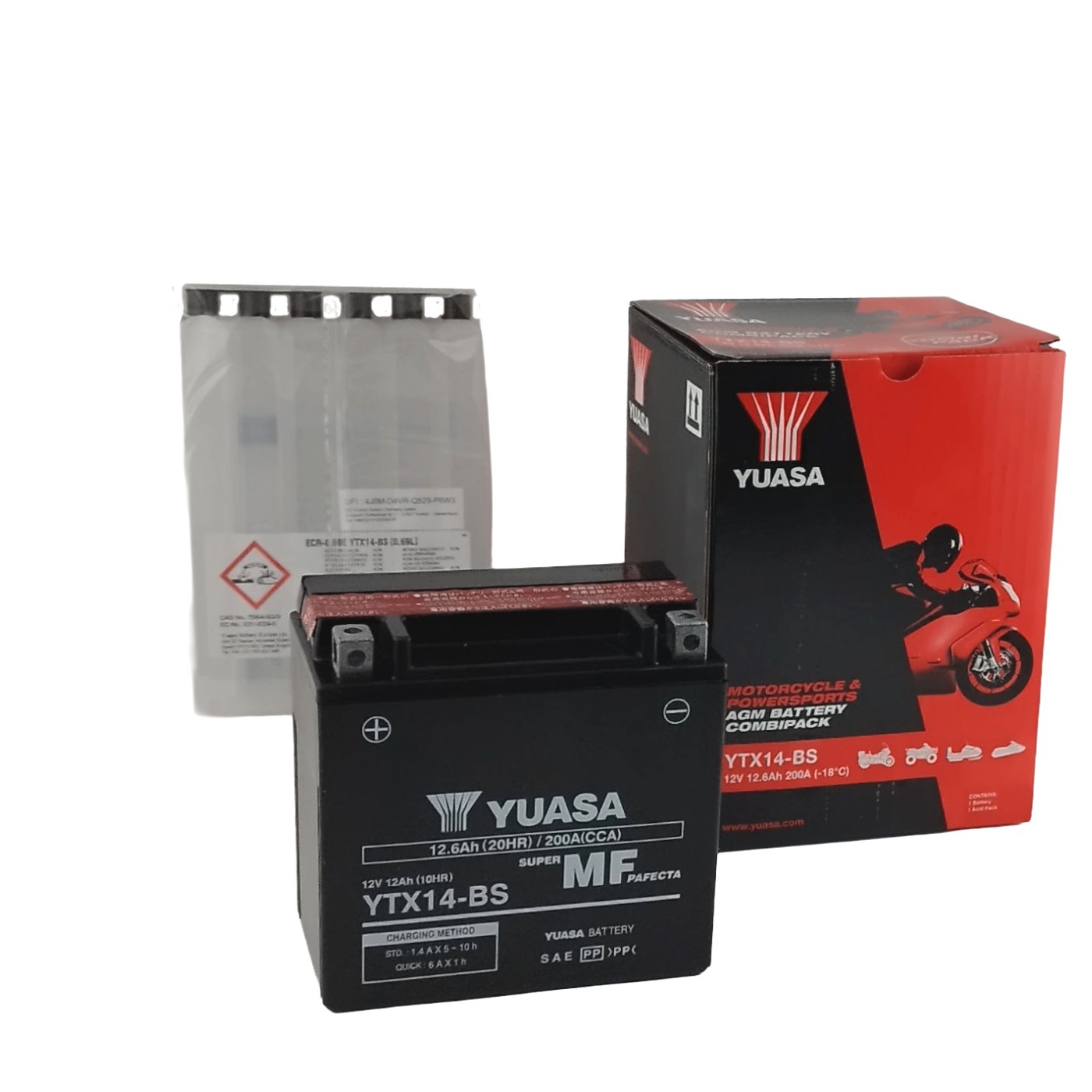 ΜΠΑΤΑΡΙΕΣ YUASA YTX14-BS (4) (Χ/Ε) - (ΤΑΙ)
