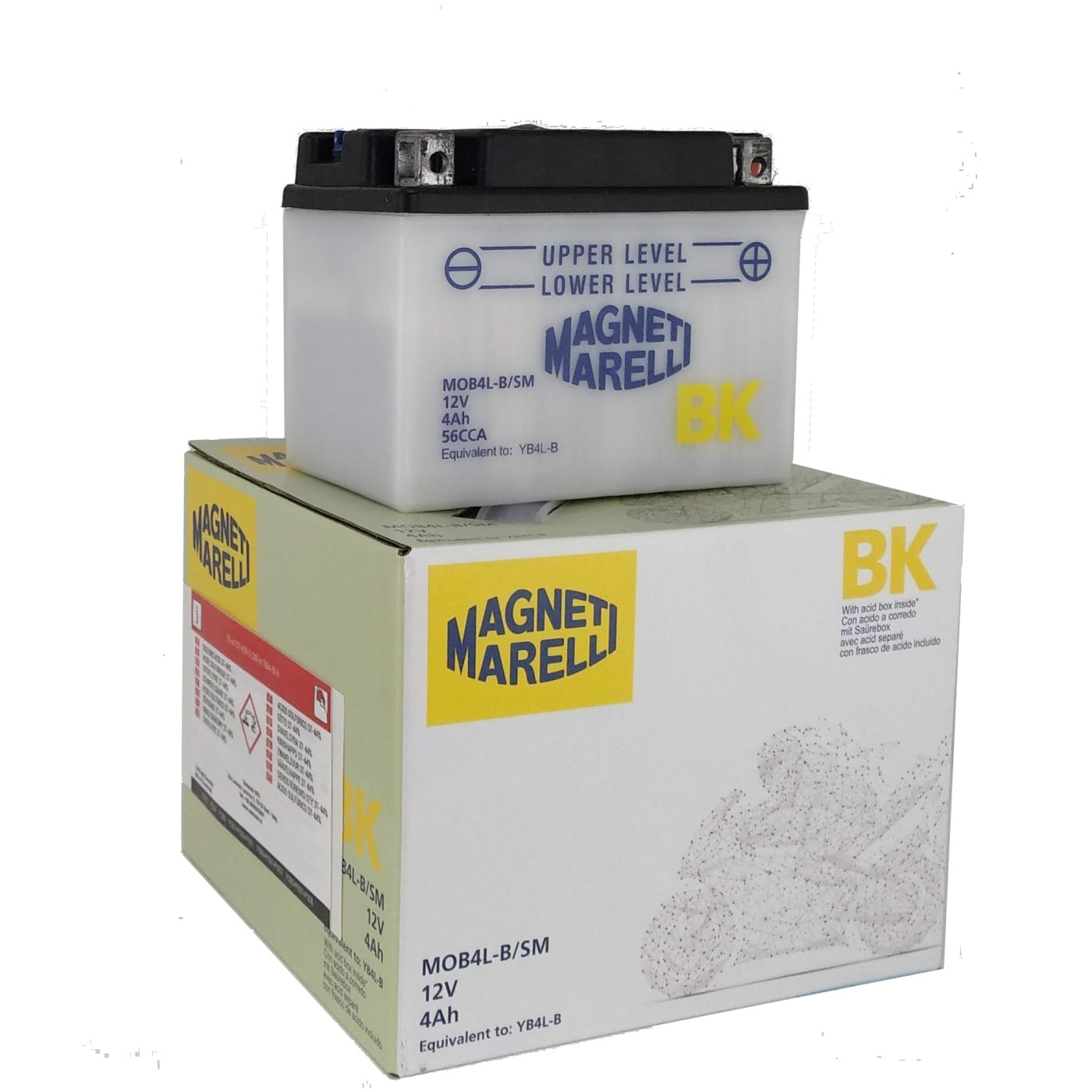 ΜΠΑΤΑΡΙΕΣ M.MARELLI YB4L-B (MOB4LB)(6) (Χ/Ε) - (ΙΤΑ)