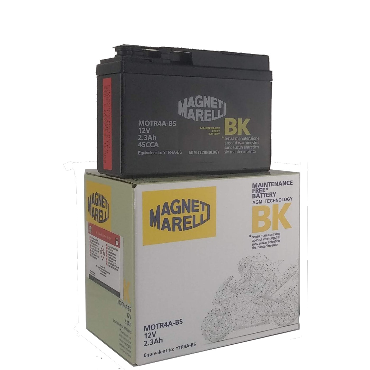 ΜΠΑΤΑΡΙΕΣ M.MARELLI YTR4A-BS (MOTR4ABS) (6) (Χ/Ε) - (ΤΑΙ)
