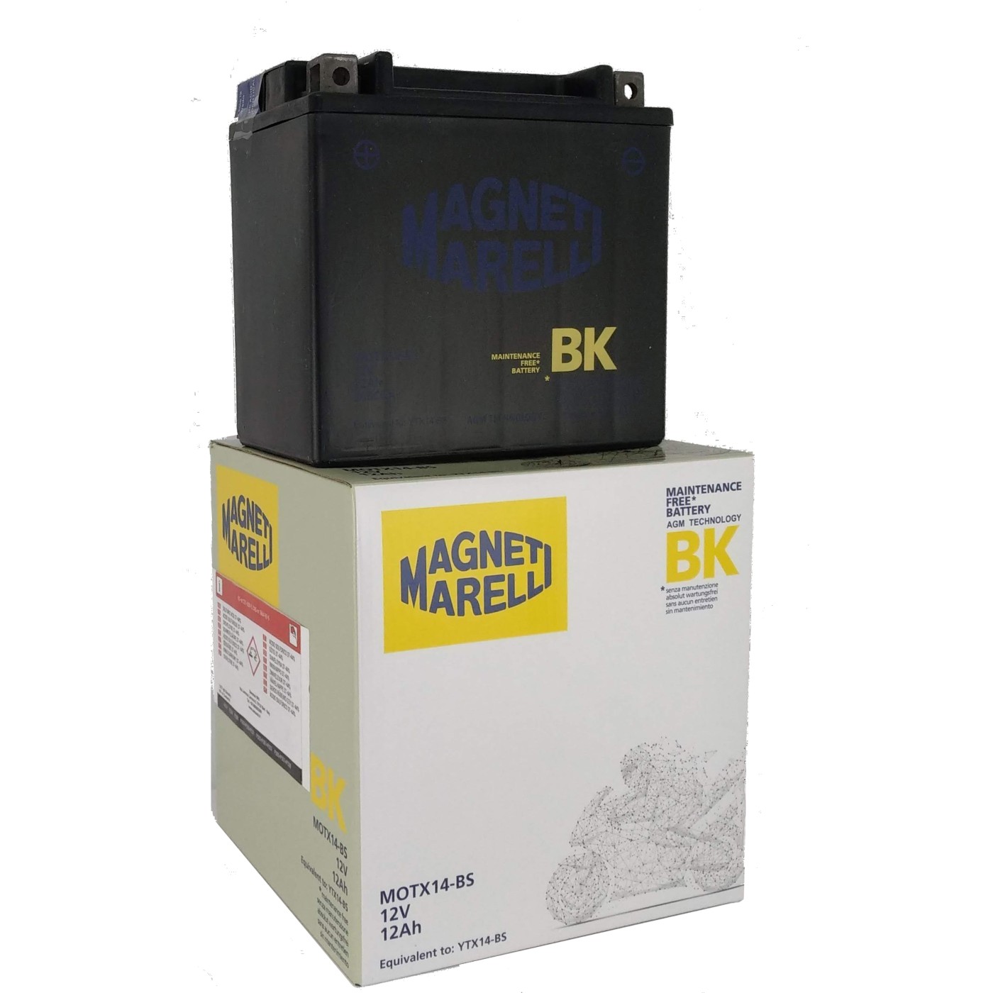 ΜΠΑΤΑΡΙΕΣ M.MARELLI YTX14-BS (MOTX14-BS) (4) (Χ/Ε) - (ΙΤΑ)