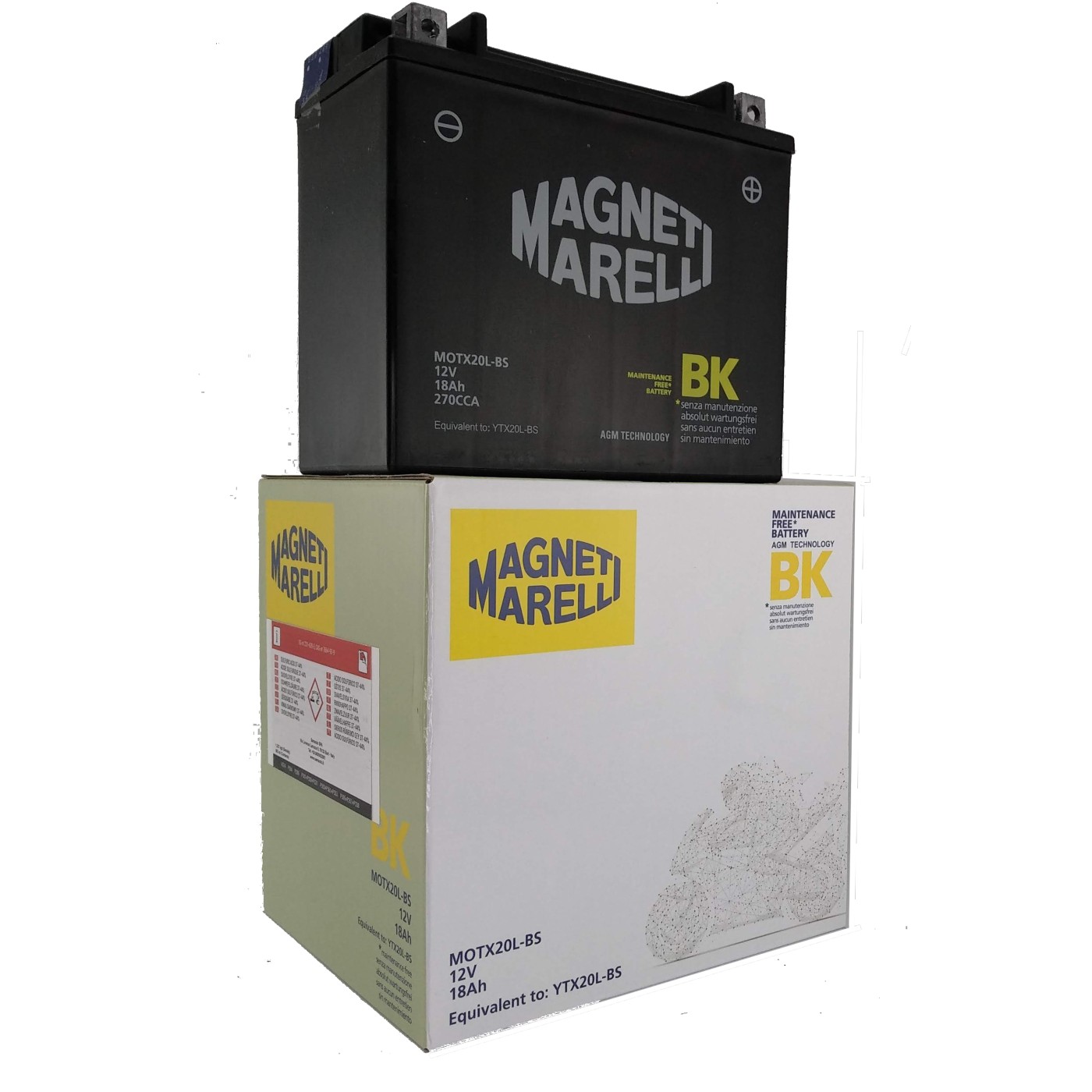 ΜΠΑΤΑΡΙΕΣ M.MARELLI YTX20L-BS (MOTX20LBS) (2) (Χ/Ε) - (ΙΤΑ)
