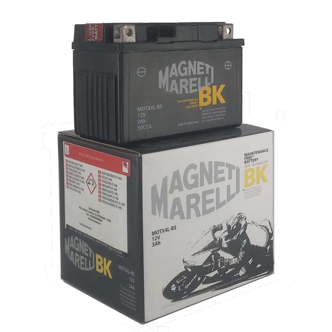 ΜΠΑΤΑΡΙΕΣ M.MARELLI YTX4L-BS (MOTX4LBS) (6) (Χ/Ε) - (ΙΤΑ)