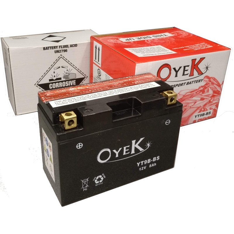 ΜΠΑΤΑΡΙΕΣ YT9B-BS (YT9B-4) OyeK (6) - (ΤΑΙ)