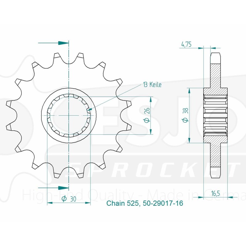 ΓΡΑΝΑΖΙΑ ΚΙΝ 1370-16 ESJOT (E29017) - (ΓΕΡ)