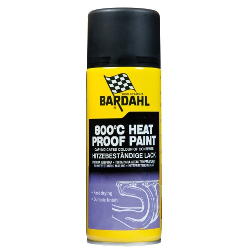 BARDAHL ΒΑΦΗ ΜΑΥΡΟ ΜΑΤ ΘΕΡΜΟΑΝΘΕΚΤΙΚΟ 800 C ΣΠΡΕΥ 400 ml (12) (64204) - (ΟΛΛ)