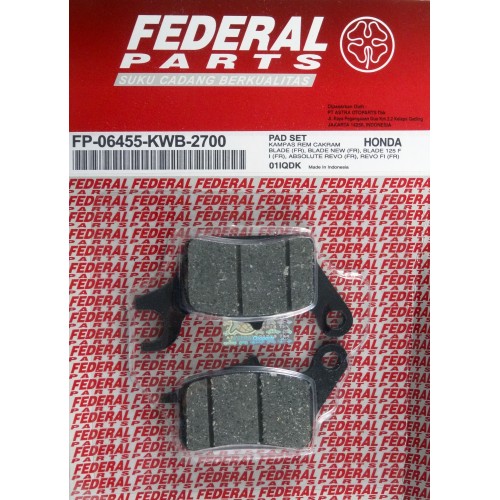 ΤΑΚΑΚΙΑ HND WAVE 110/GTR150/SUPRAX125/GRAND-X110 (F) (KWB) (FA625)(F117SC) FEDERAL - (ΙΝΔ)
