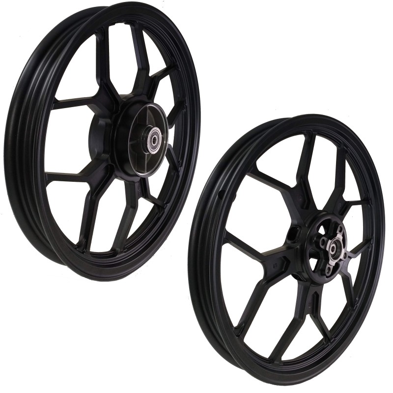 ΤΡΟΧΟΙ ΑΛΟΥΜ YMH CRYPTON-X 135 5/10 ΜΠ/ΣΟΙ X1-R ΜΑΥΡΟΙ ΜΑΤ TUBELESS - (ΜΑΛ)