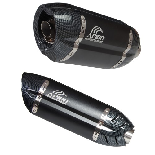 ΤΕΛΙΚΑ ΕΞΑΤΜ. APIDO (M-1115) ΟΒΑΛ ΜΑΥΡΟ/CARBON+ΣΙΓ/ΡΑ 380mm No5 - (ΤΑΙ)