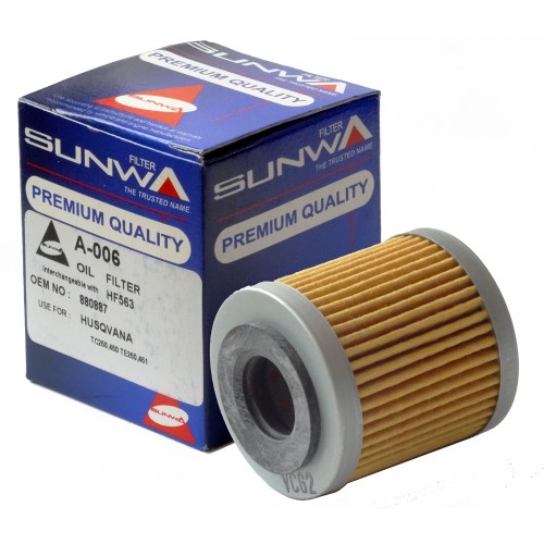 ΦΙΛΤΡΑ ΛΑΔΙΟΥ A-006 (HF563/HF182) SUNWA HUSQ SMR450 / PIAG BEVERLY 350 - (ΤΛΝ)