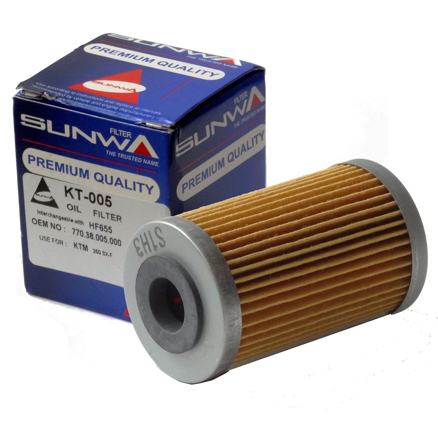 ΦΙΛΤΡΑ ΛΑΔΙΟΥ KT-005 (HF655) SUNWA KTM EXC 450 12> - (ΤΛΝ)