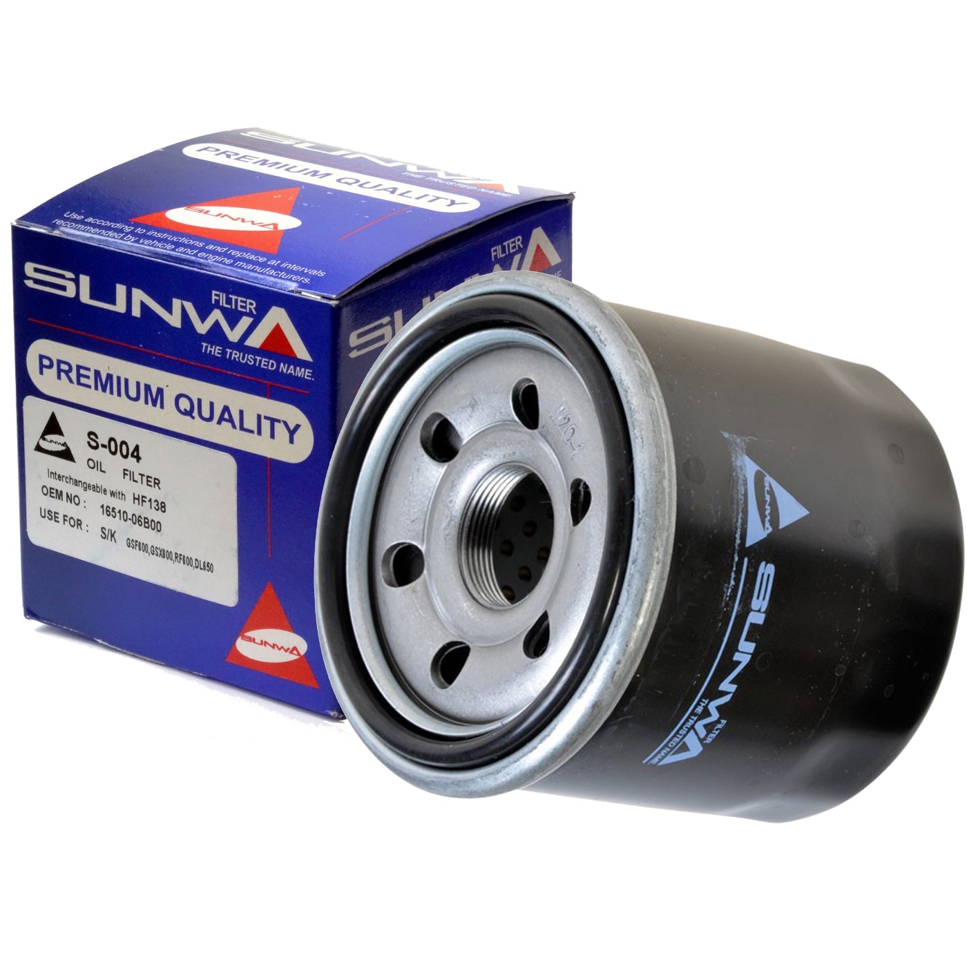 ΦΙΛΤΡΑ ΛΑΔΙΟΥ S-004 (HF138) SUNWA SZK DL650 / 1000 V-STROM - (ΤΛΝ)